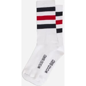 Woodbird Tennis Socks - White/Navy/Red