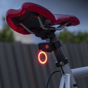 Baklys til sykkel rød LED rund