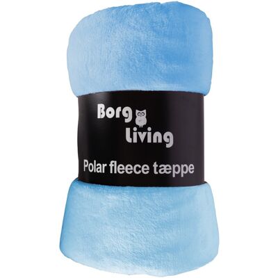 Borg Living Fleecepledd - Blå - 150x200 cm - Mykt og deilig sofateppe - Borg Living Fleecepledd - Blå - 150x200 cm - Mykt og deilig sofateppe -