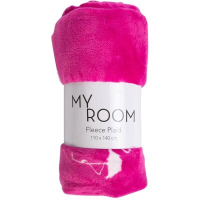 Barneteppe - Rosa flamingo - 110x140 cm - Mykt og deilig fleeceteppe - Borg living Barneteppe - Rosa flamingo - 110x140 cm - Mykt og deilig fleeceteppe - Borg living