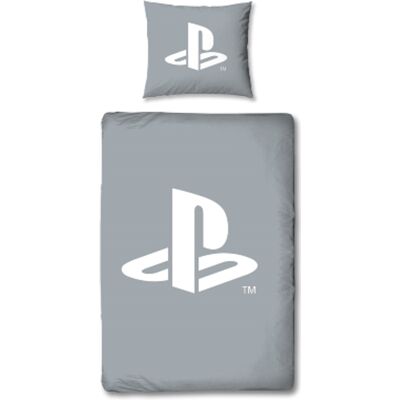 Playstation Sengetøy - 140x200 cm - 2-i-1 Design - Grå Playstation Sengetøy - 140x200 cm - 2-i-1 Design - Grå