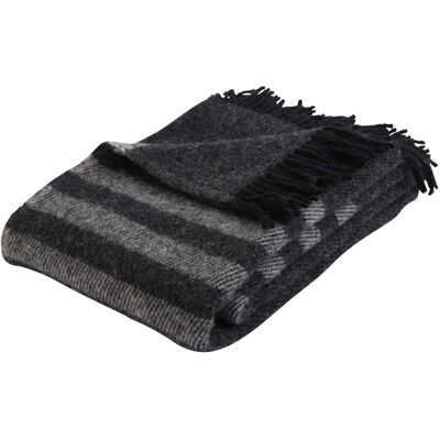 Arctic Ullpledd 130x200 cm - 100% ren ny ull - Retro svart Arctic Ullpledd 130x200 cm - 100% ren ny ull - Retro svart