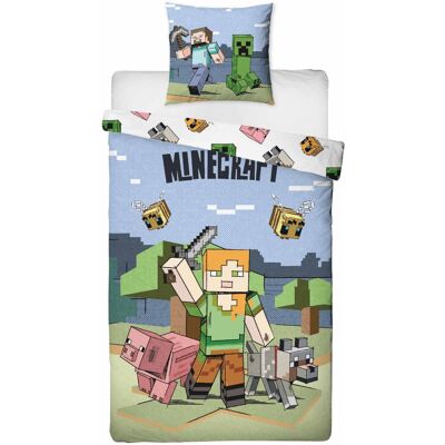 Licens Minecraft sengetøy - 100% bomull - Barnesengetøy 140x200 cm - Alex Licens Minecraft sengetøy - 100% bomull - Barnesengetøy 140x200 cm - Alex