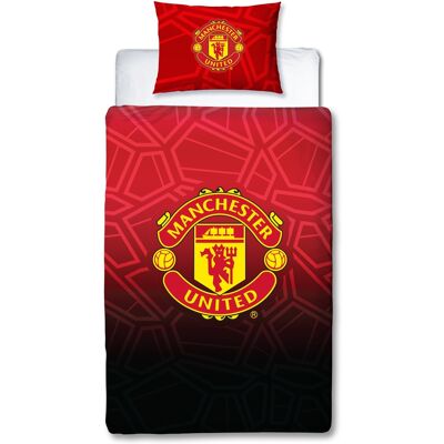 Licens Manchester United sengetøy - 150x210 cm - Rødt vendbart sengesett med logo - 100% bomulls sengetøy - Fotball sengetøy Licens Manchester United sengetøy - 150x210 cm - Rødt vendbart sengesett med logo - 100% bomulls sengetøy - Fotball sengetøy