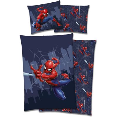 Licens Spiderman sengetøy - 100% bomull - Junior sengetøy 100x140 cm - Baksiden med Spiderman Licens Spiderman sengetøy - 100% bomull - Junior sengetøy 100x140 cm - Baksiden med Spiderman