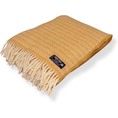 Arctic Ullpledd 130x200 cm - 100% ren ny ull - Saga Honey Arctic Ullpledd 130x200 cm - 100% ren ny ull - Saga Honey