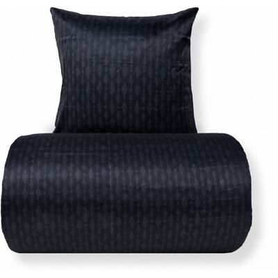 In Style Dobbeltsengetøy 200x200 cm - Satin - Mørkeblått mønsterdesign In Style Dobbeltsengetøy 200x200 cm - Satin - Mørkeblått mønsterdesign