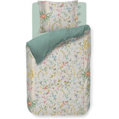 Pip Studio Blomstret Sengetøy - 140x220 cm - Khaki - Dobbeltsidig Pip Studio Blomstret Sengetøy - 140x220 cm - Khaki - Dobbeltsidig
