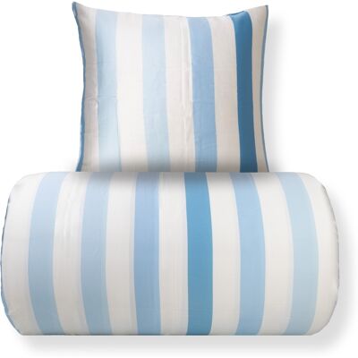 Nature By Borg Bambus dobbeltsengetøy 240x220 cm - 100% bambus - Brede blå striper Nature By Borg Bambus dobbeltsengetøy 240x220 cm - 100% bambus - Brede blå striper