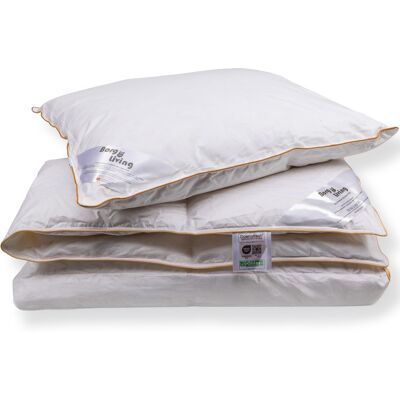 Borg Living Dyne- og putesett med moskusdun - Helårsdyne - 140x220 cm + 60x63 cm Borg Living Dyne- og putesett med moskusdun - Helårsdyne - 140x220 cm + 60x63 cm
