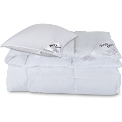 Borg Living Dyne- og putesett - Helårs fiberdyne 140x220 cm + pute 60x63 cm - Mikrofiberdyne - Borg Living Dyne- og putesett - Helårs fiberdyne 140x220 cm + pute 60x63 cm - Mikrofiberdyne -