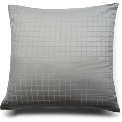 By Borg Putetrekk 60x63 cm - GOTS-sertifisert økologisk bomullssatin - Grå jacquardvevde ruter By Borg Putetrekk 60x63 cm - GOTS-sertifisert økologisk bomullssatin - Grå jacquardvevde ruter