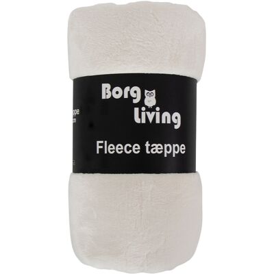 Fleecepledd - Hvit - 150x200 cm - Mykt og deilig sofapledd - Borg living Fleecepledd - Hvit - 150x200 cm - Mykt og deilig sofapledd - Borg living