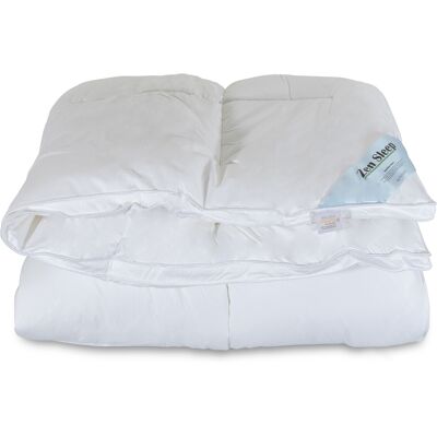 Zen Sleep Helårs dobbeltdyne 200x200 cm - Allergivennlig dyne med myk fiberdun - Fiberdyne fra Zen Sleep Helårs dobbeltdyne 200x200 cm - Allergivennlig dyne med myk fiberdun - Fiberdyne fra