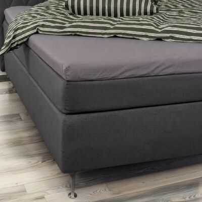 Borg Living Konvoluttlaken 80x200x8 cm - Grå - 100% bomullssateng - Laken til overmadrass Borg Living Konvoluttlaken 80x200x8 cm - Grå - 100% bomullssateng - Laken til overmadrass