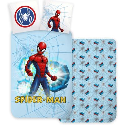 Licens Spiderman sengetøy - 100% bomull - Junior sengetøy 100x140 cm - Lyseblå Licens Spiderman sengetøy - 100% bomull - Junior sengetøy 100x140 cm - Lyseblå