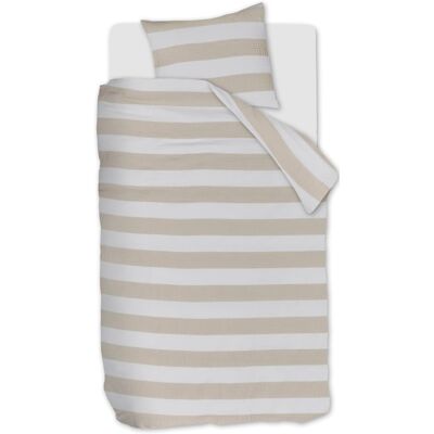Essenza Stripet sengetøy 140x200 cm - Sengetøy i 100% myk musselin bomull - Striped Sand - Riviéra Maison sengetøy Essenza Stripet sengetøy 140x200 cm - Sengetøy i 100% myk musselin bomull - Striped Sand - Riviéra Maison sengetøy
