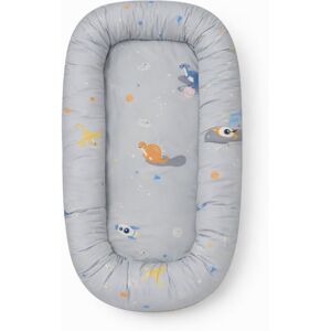 Nordstrand Home Babynest - 86x46x14,5 cm - Grå med romdinosaur Nordstrand Home Babynest - 86x46x14,5 cm - Grå med romdinosaur