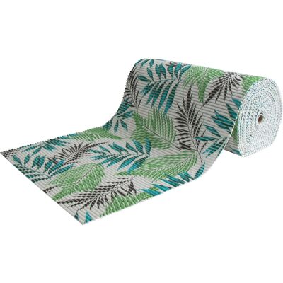 Borg Living Sklisikker badematte - På metermål - Palmeblader - 65 cm bred - Multifunksjonsmatte for våtrom Borg Living Sklisikker badematte - På metermål - Palmeblader - 65 cm bred - Multifunksjonsmatte for våtrom