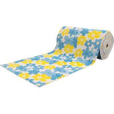 Borg Living Sklisikker badematte - På metermål - Hvit med blomster - 65 cm bred - Multifunksjonsvåtromsmatte Borg Living Sklisikker badematte - På metermål - Hvit med blomster - 65 cm bred - Multifunksjonsvåtromsmatte