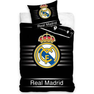 Licens Real Madrid sengetøy - 100% bomull - Barnesengetøy 140x200 cm - Sort fotball sengetøy Licens Real Madrid sengetøy - 100% bomull - Barnesengetøy 140x200 cm - Sort fotball sengetøy