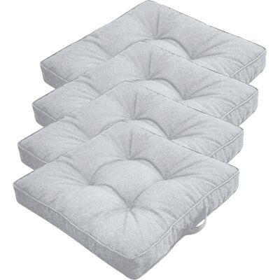 Nordstrand Home Futon pute pakke til hagestol 4 stk. - 7 cm myke puter - Grå hageputer til utendørs bruk - Måler 50x50 cm - stolputer Nordstrand Home Futon pute pakke til hagestol 4 stk. - 7 cm myke puter - Grå hageputer til utendørs bruk - Måler 50x50 cm - stolputer