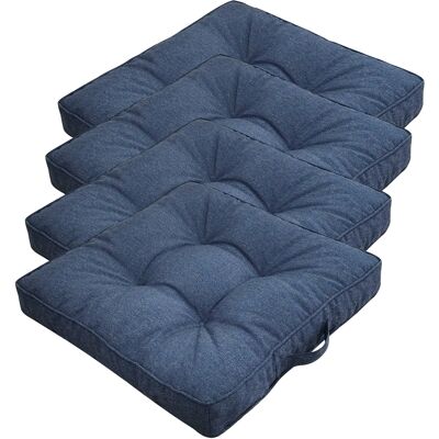 Nordstrand Home Futon pute pakke til hagestol 4 stk. - 7 cm myke puter - Mørkeblå hageputer til utendørs bruk - Måler 50x50 cm - stolputer Nordstrand Home Futon pute pakke til hagestol 4 stk. - 7 cm myke puter - Mørkeblå hageputer til utendørs bruk - Måler 50x50 cm - stolputer