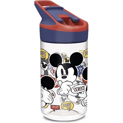 Licens Disney Mickey Mouse drikkeflaske - Vannflaske med flipfunksjon og sugerør Licens Disney Mickey Mouse drikkeflaske - Vannflaske med flipfunksjon og sugerør