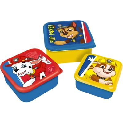 Licens Paw Patrol matbokssett - 3-pak med matbokser til barn Licens Paw Patrol matbokssett - 3-pak med matbokser til barn