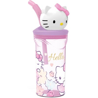 Licens Hello Kitty drikkeflaske - Tumbler med sugerør Licens Hello Kitty drikkeflaske - Tumbler med sugerør