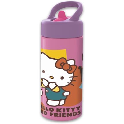 Licens Hello Kitty drikkeflaske - Vannflaske med flipfunksjon og sugerør Licens Hello Kitty drikkeflaske - Vannflaske med flipfunksjon og sugerør