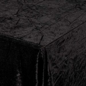 Borg Living Velour Borddeken - 9m - Svart - Knust Velour Borg Living Velour Borddeken - 9m - Svart - Knust Velour