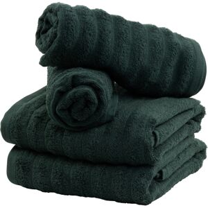 Borg Living Bomulls håndklær - 100% kammet bomull - Badehåndklær 70x140 cm - 2-pak - Mørkegrønn Borg Living Bomulls håndklær - 100% kammet bomull - Badehåndklær 70x140 cm - 2-pak - Mørkegrønn