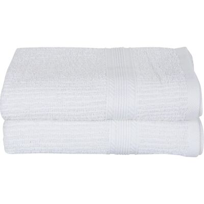 Borg Living Håndklær - Pakke med 2 stk. 50x100 cm - Hvit - 100% Bomull Borg Living Håndklær - Pakke med 2 stk. 50x100 cm - Hvit - 100% Bomull