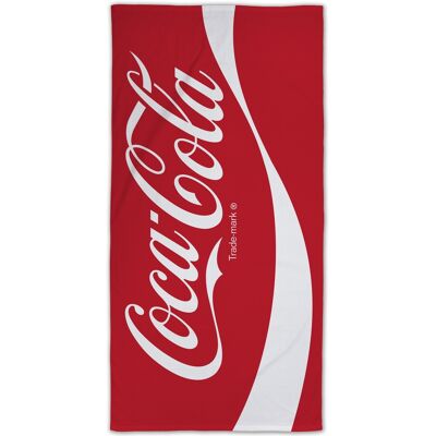 Licens Coca Cola håndkle - 70x140 cm - 100% bomull - Mykt badehåndkle med Coca Cola-logo Licens Coca Cola håndkle - 70x140 cm - 100% bomull - Mykt badehåndkle med Coca Cola-logo