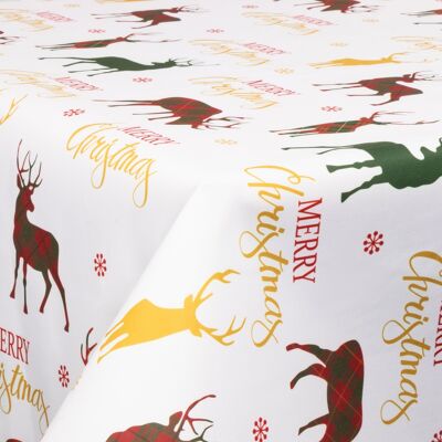 Borg Living Tekstil voksduk med akrylbelegg - 30 meter på rull - Med julemotiv - Merry Christmas - 140 cm bred tekstilduk Borg Living Tekstil voksduk med akrylbelegg - 30 meter på rull - Med julemotiv - Merry Christmas - 140 cm bred tekstilduk