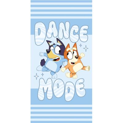 Licens Bluey håndkle - 70x140 cm - Mykt badehåndkle med Bluey og Bingo i dansemodus - 100% bomull barnehåndkle Licens Bluey håndkle - 70x140 cm - Mykt badehåndkle med Bluey og Bingo i dansemodus - 100% bomull barnehåndkle