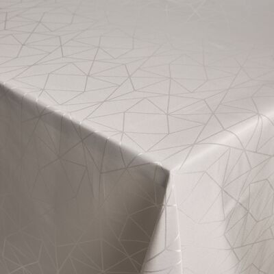 Nordstrand Home Bordduk - 140x420 cm - Jacquardvevd duk med geometrisk mønster - Sandfarget - Eksklusiv festduk Nordstrand Home Bordduk - 140x420 cm - Jacquardvevd duk med geometrisk mønster - Sandfarget - Eksklusiv festduk