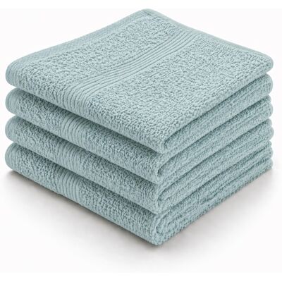 Borg Bomullsrengjøringskluter - 4-pack - 30x30cm - Blå - Hygienisk og myk Borg Bomullsrengjøringskluter - 4-pack - 30x30cm - Blå - Hygienisk og myk