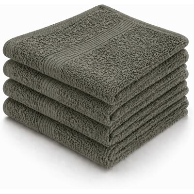 Borg Bomullsvaskekluter 4-pakning - Myk, Absorberende, 30x30cm - Hygiene Borg Bomullsvaskekluter 4-pakning - Myk, Absorberende, 30x30cm - Hygiene