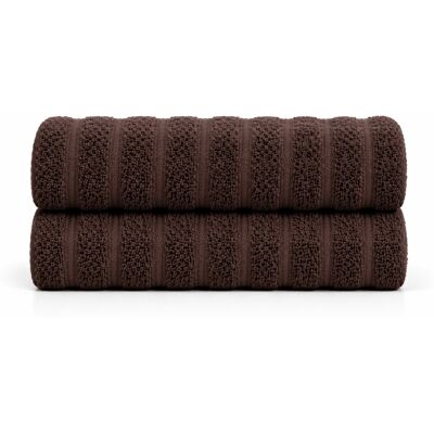 Borg Living Bomullshåndklær - 100% kjemmet bomull - Badehåndklær 70x140 cm - 2-pak - Brun Borg Living Bomullshåndklær - 100% kjemmet bomull - Badehåndklær 70x140 cm - 2-pak - Brun