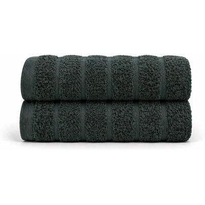 Borg Living Bomullshåndklær - 100 % kjemmet bomull - 50x100 cm - 2-pak - Mørkegrønn Borg Living Bomullshåndklær - 100 % kjemmet bomull - 50x100 cm - 2-pak - Mørkegrønn