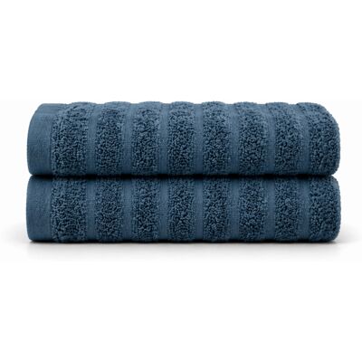Borg Living Bomullshåndklær - 100% kammet bomull - Badehåndklær 70x140 cm - 2-pak - Blå Borg Living Bomullshåndklær - 100% kammet bomull - Badehåndklær 70x140 cm - 2-pak - Blå