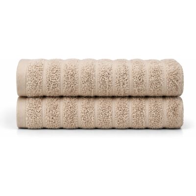 Borg Living Bomullshåndklær - 100% kammet bomull - Badehåndklær 70x140 cm - 2-pak - Sand Borg Living Bomullshåndklær - 100% kammet bomull - Badehåndklær 70x140 cm - 2-pak - Sand