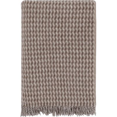 Ullplaid - 100 % ren ny ull - Høie of Scandinavia ullteppe - Teide brun - 120x180 cm Ullplaid - 100 % ren ny ull - Høie of Scandinavia ullteppe - Teide brun - 120x180 cm
