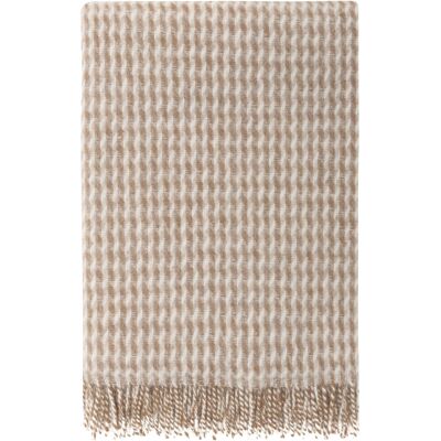 Ullpledd 120x180 cm - Beige pledd med mønster - 100 % ny ren ull - Teide Høie of Scandinavia ullteppe Ullpledd 120x180 cm - Beige pledd med mønster - 100 % ny ren ull - Teide Høie of Scandinavia ullteppe