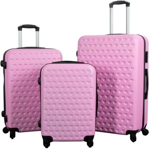 Borg Living Rosa Hjerte Koffersett - 3 stk Borg Living Rosa Hjerte Koffersett - 3 stk