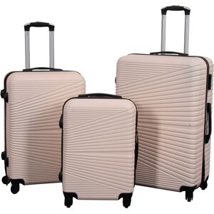 Borg Living Koffertsett - 3 stk. - Hardcase reisekofferter - Nordic nude - Lettvekt kofferter Borg Living Koffertsett - 3 stk. - Hardcase reisekofferter - Nordic nude - Lettvekt kofferter