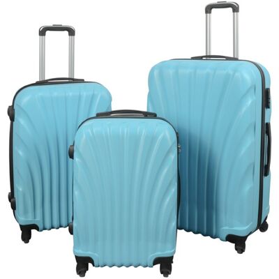 Borg Living Koffertsett - 3 stk. - Praktisk hardcase lettvekt koffert - Musling lyseblå Borg Living Koffertsett - 3 stk. - Praktisk hardcase lettvekt koffert - Musling lyseblå