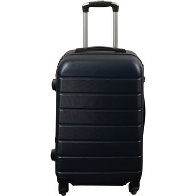 Borg Living Kabinkoffert - Hardcase lettvekt koffert - Med 4 hjul - Mørkeblå stripe Borg Living Kabinkoffert - Hardcase lettvekt koffert - Med 4 hjul - Mørkeblå stripe